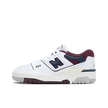 New Balance 550 White Burgundy Navy GS