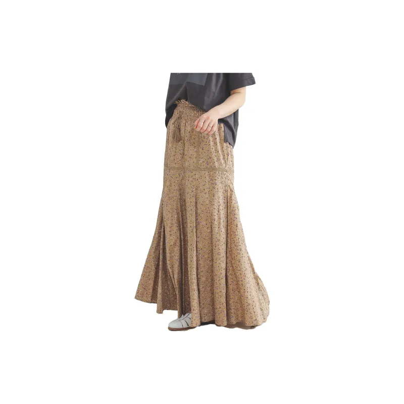 Beams Casual Long Skirts Women's Beige-2