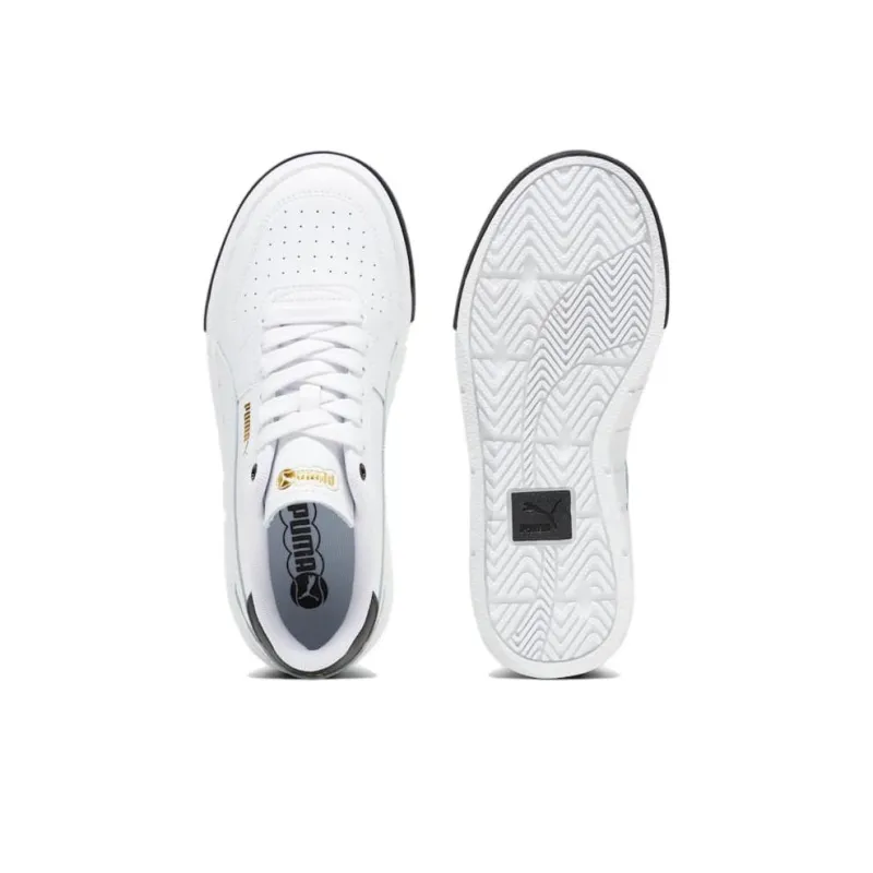 PUMA Cali Abrasion Resistant Low Top Kids' Skateboarding Shoes White Black Teenagers-4
