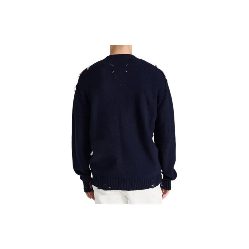 Maison Margiela x Pendleton FW23 Sweater Unisex Marine Blue & Gray-4