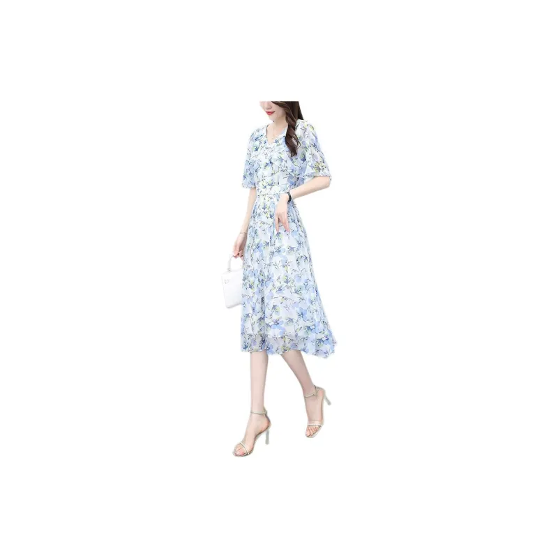 Hang Yi Court Short Sleeved Dress Women's Orchid-2