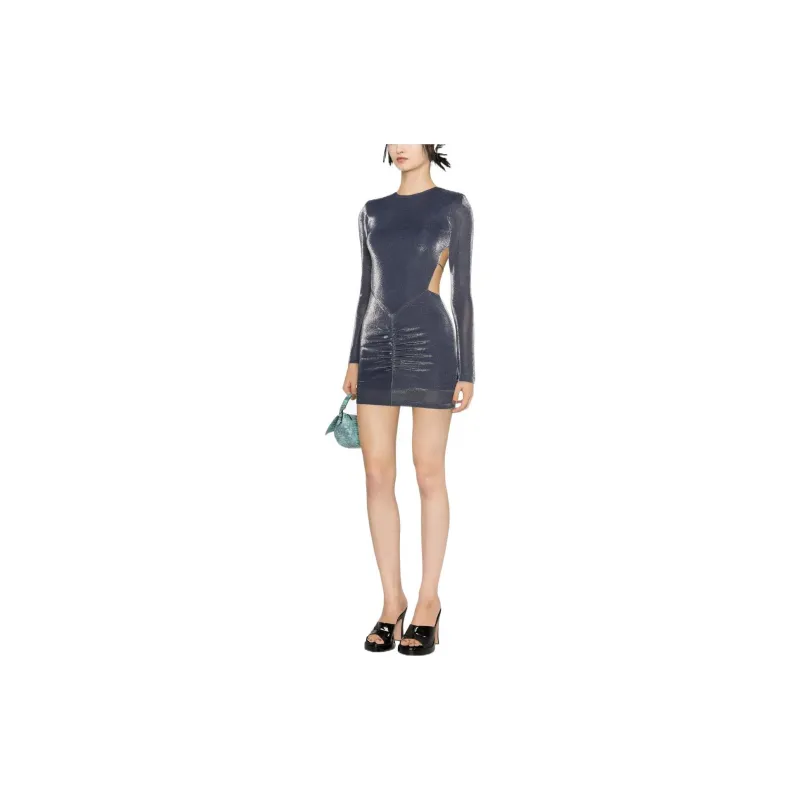 Rotate Long-Sleeved Dresses Women's Blue-1