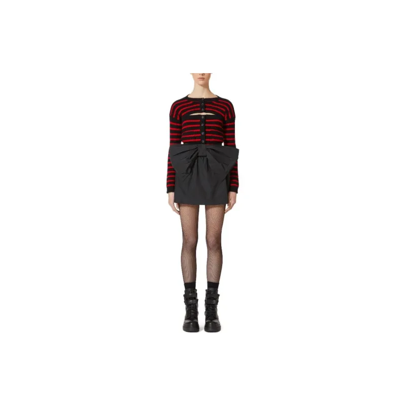 RED VALENTINO Casual Short Skirts Women's Black-1