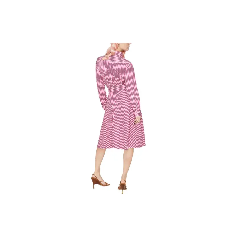 Polo Ralph Lauren SS22 Long Sleeved Dress Women's Pink-2