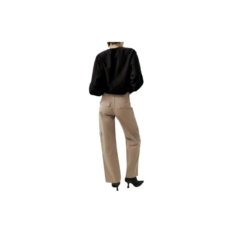 ZARA Casual Pants Women's Light Brown-3