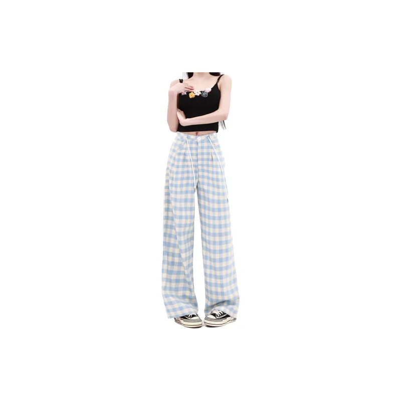 XUANSHU Casual Pants Women's Blue-4
