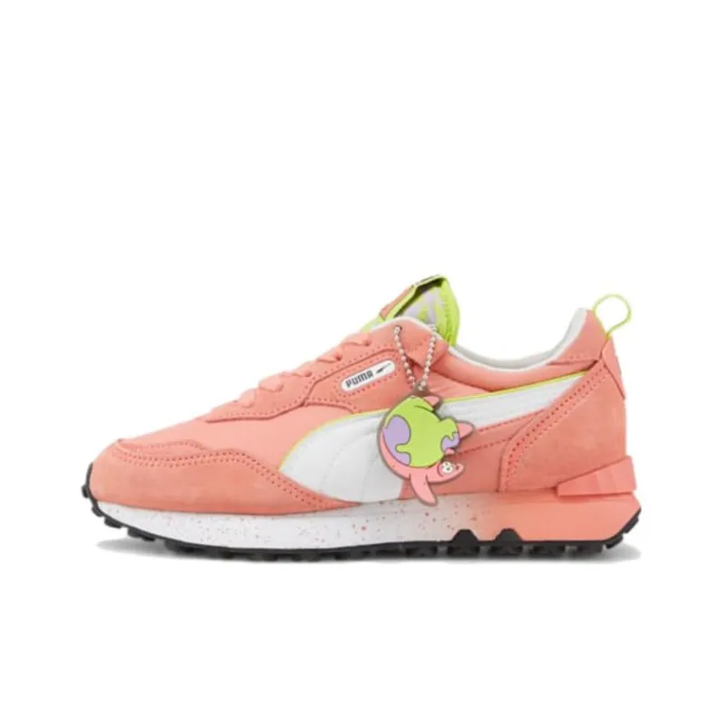 SPONGEBOB SQUAREPANTS x PUMA Rider FV Slip Resistant Shock Absorbers Low Top Kids' Running Shoes Pink Teenagers-0