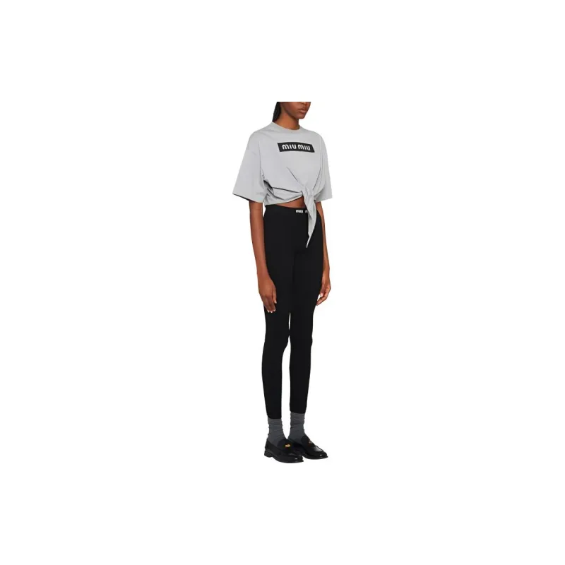 MIU MIU SS23 Crop Top Women's Gray-3
