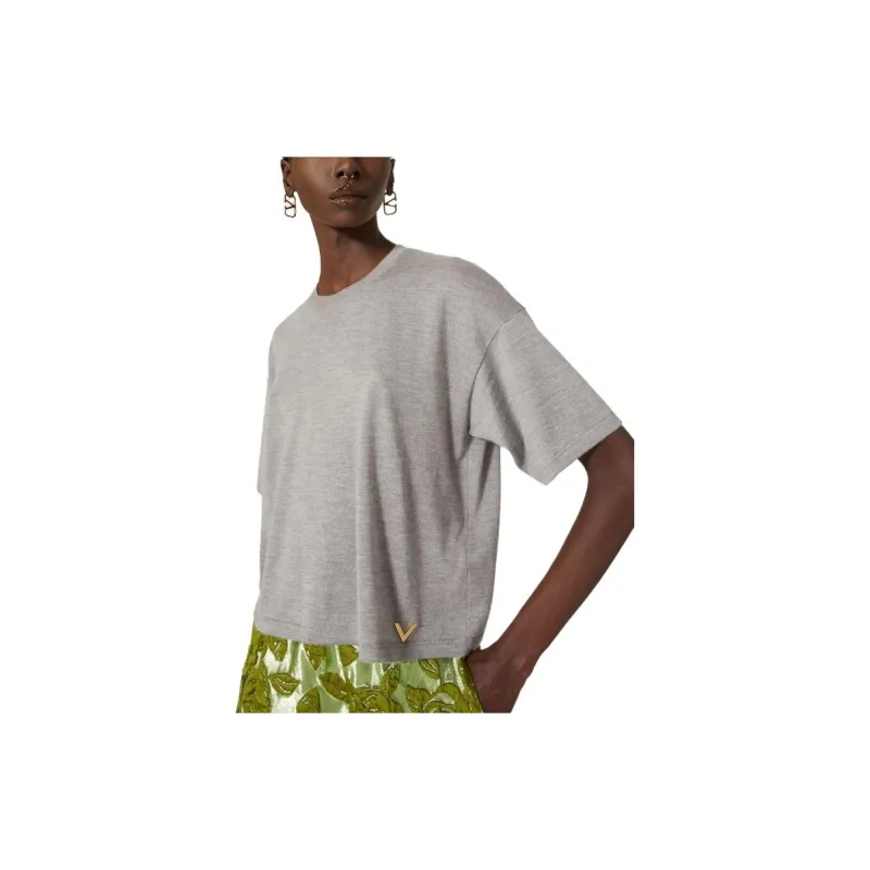 Valentino Crewneck Short-Sleeved Knitted T-Shirt-3