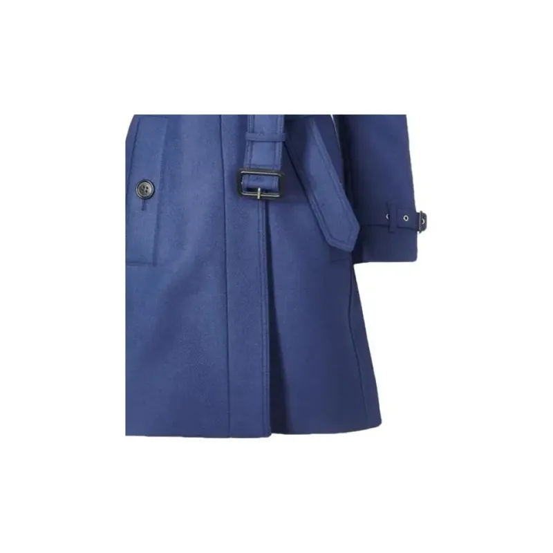 Burberry Coats Women's Blue-3