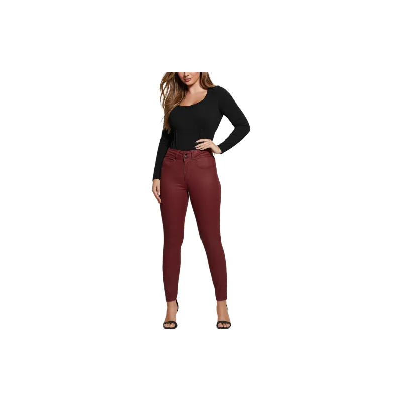 GUESS Shape Up High-Rise Skinny Jeans Jeans Women's Red-1