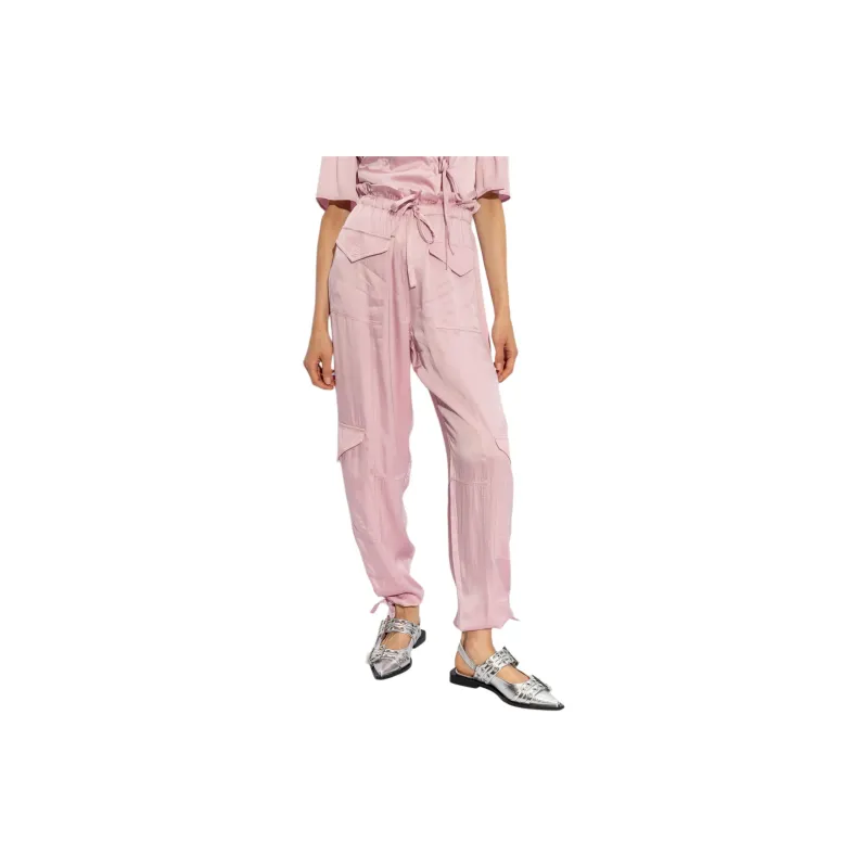 GANNI Drawstring Straight Leg Cargo Pants-2