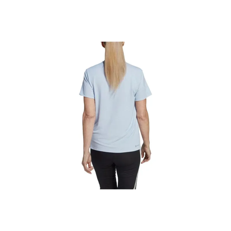 Adidas T Shirts Women's Blue With White Lettering-3