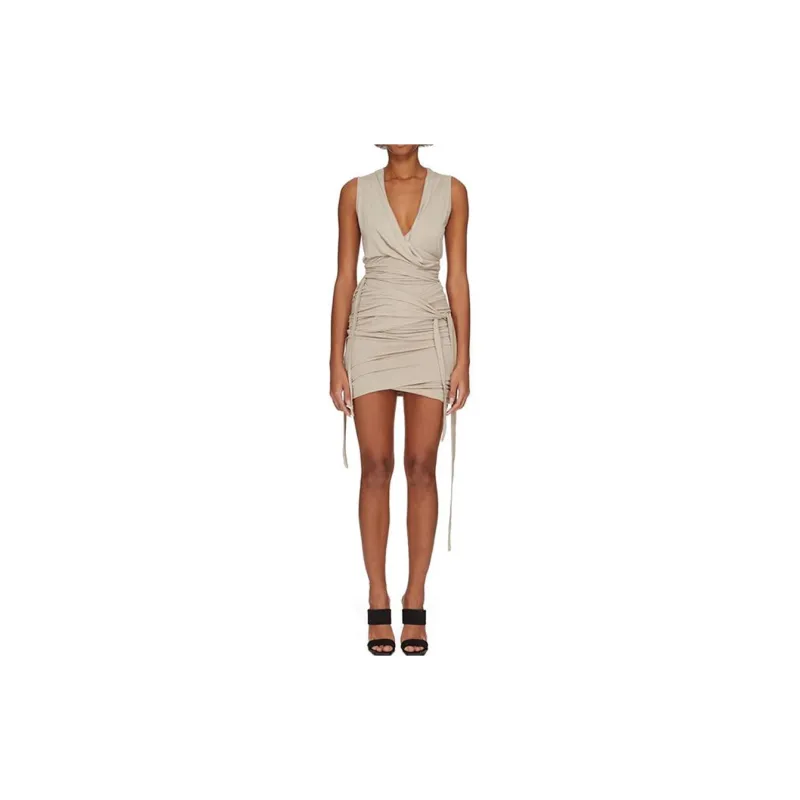 RICK OWENS Sleeveless Dresses Women's Pearl White-1