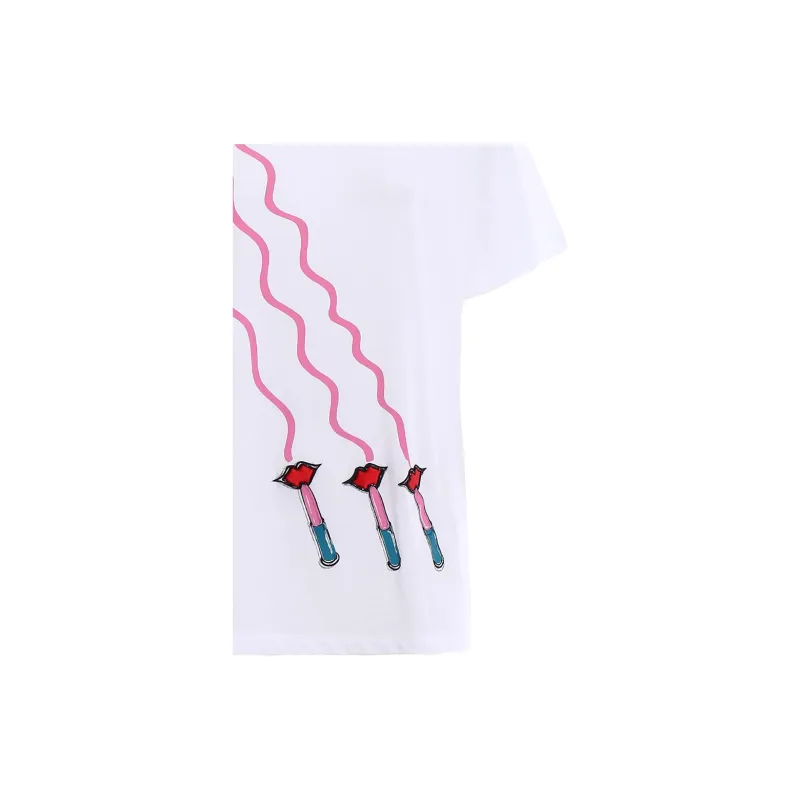 Valentino Lipstick Print T Shirt 'White'-1