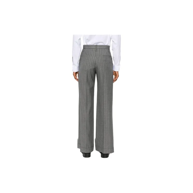 Brunello Cucinelli Pinstriped Wide Leg Trousers-2