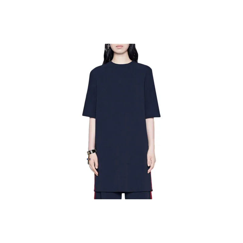 GUCCI Short-Sleeved Dresses Women's Dark Blue-1