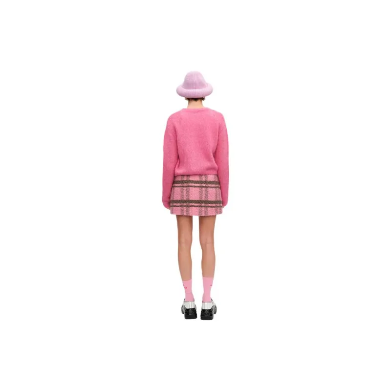 Short Sentence Sweater Women's Fuchsia-2