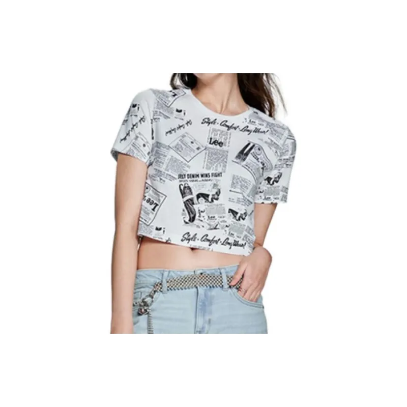 Lee Crop Tops Women's White-3