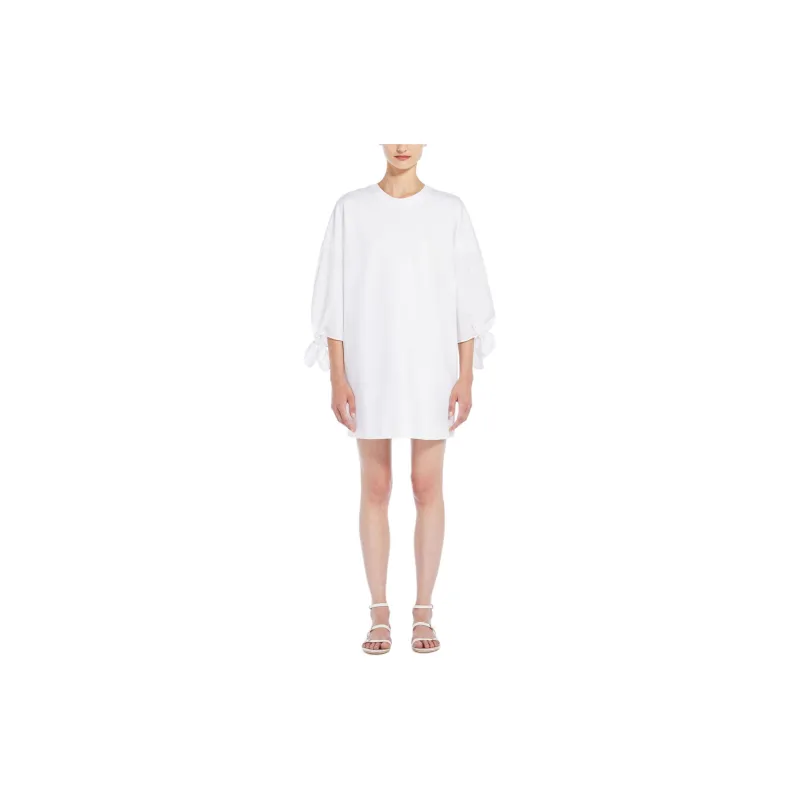 MaxMara SS25 Long Sleeved Dress Women's White-1
