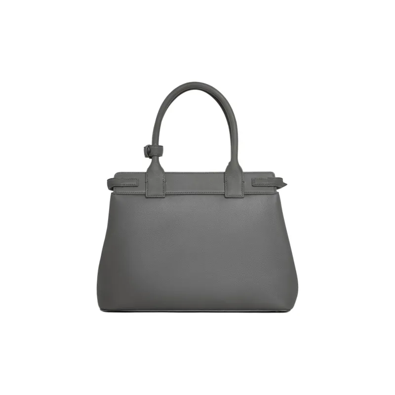 CELINE Calfskin Handbag Women's Smoke Black-2