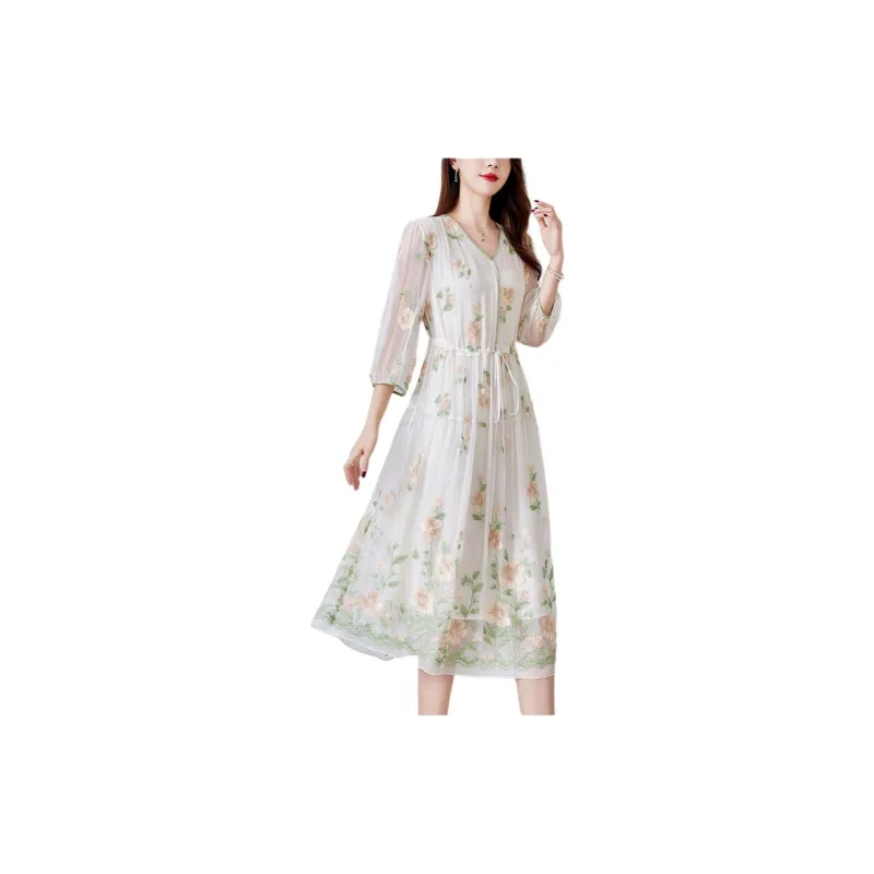 Ink Beauty Long Sleeved Dresses Women's-4