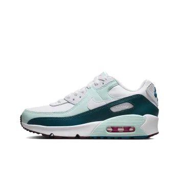 Nike Air Max 90 LTR Slip Resistant Cushioning Wear Resistant Kids Lifestyle Shoes Blue Green White Teenagers