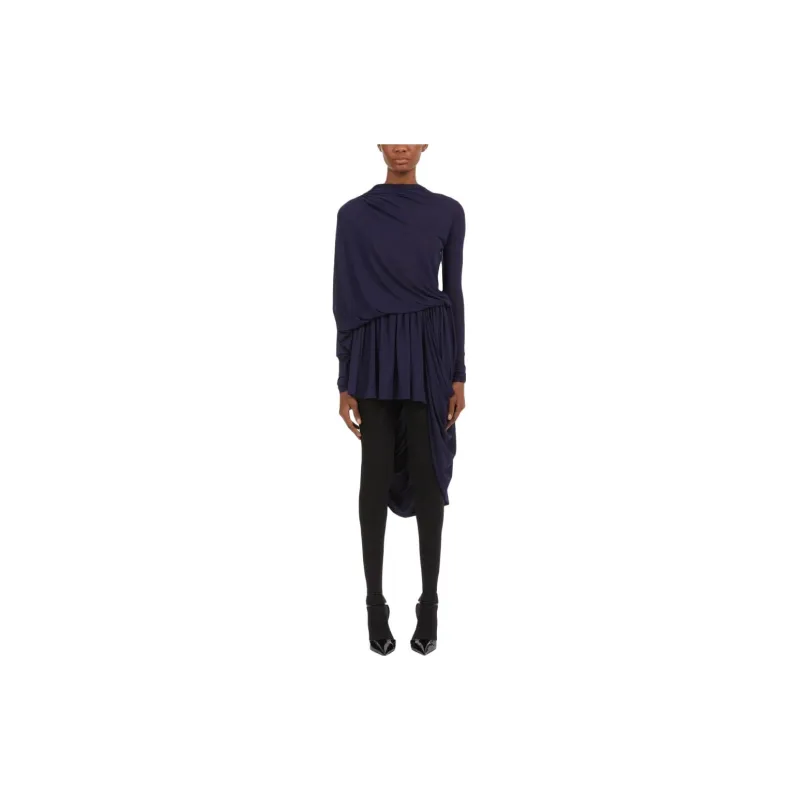 Ferragamo Long-Sleeved Dresses Women's Midnight Blue-2