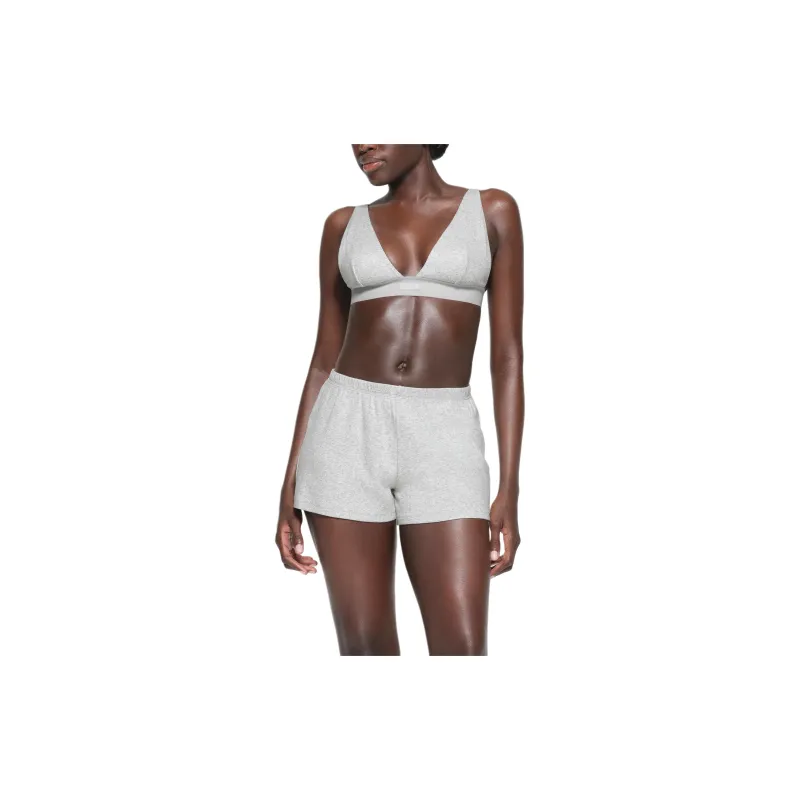 SKIMS COTTON RIB SHORT SHORT Casual Shorts Women's Light Heather Grey-1