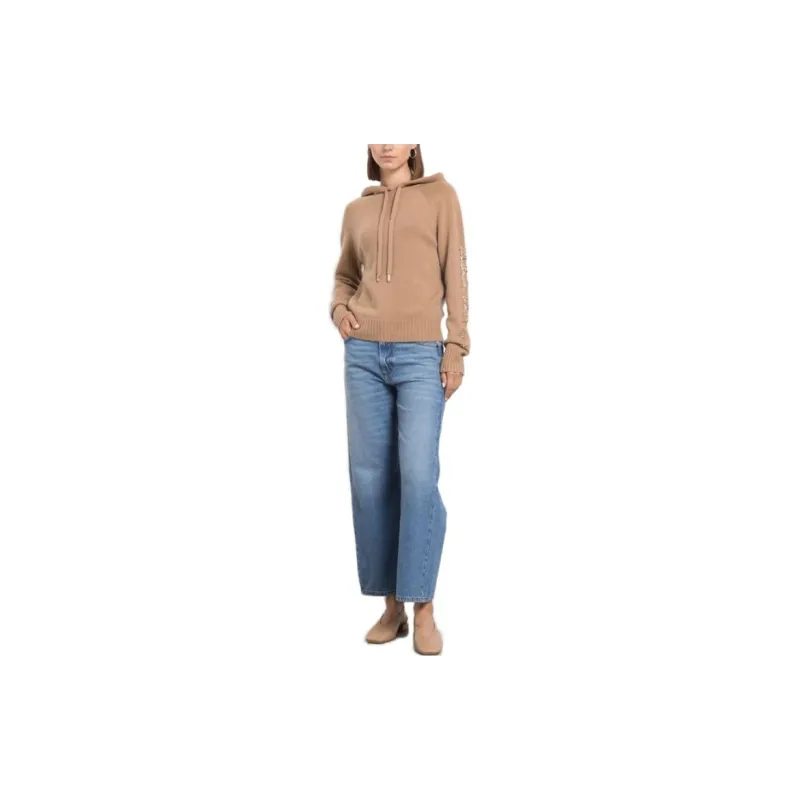 MaxMara Crystal embellished Knitted Hoodie-1