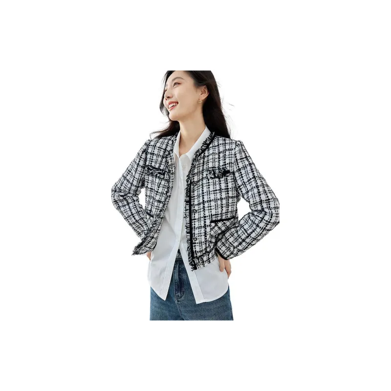 VIMLY Jackets Women's Black/White-1