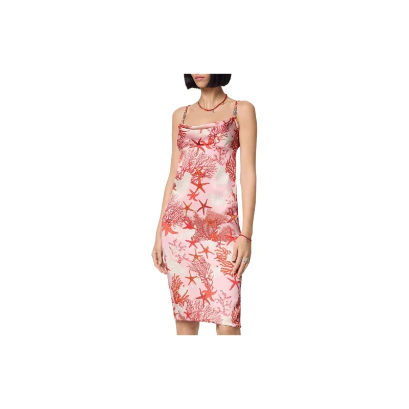 VERSACE Barocco Sea Printed Sleeveless Slip Mini Dress-3