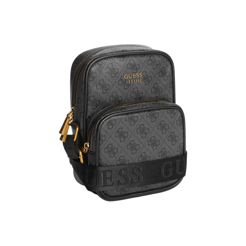 GUESS Artificial Leather Camera Bag Shoulder Bag Crossbody Bag Men's Black-1