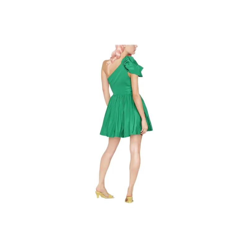 PINKO One Shoulder Taffeta Mini Dress-2