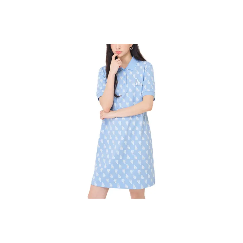 MLB SS24 Short Sleeved Dresses Women's Sky Blue-2