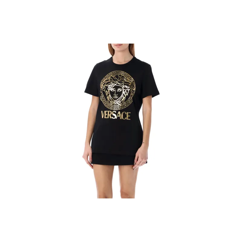 VERSACE SS22 Regular T Shirt Women's Black-2