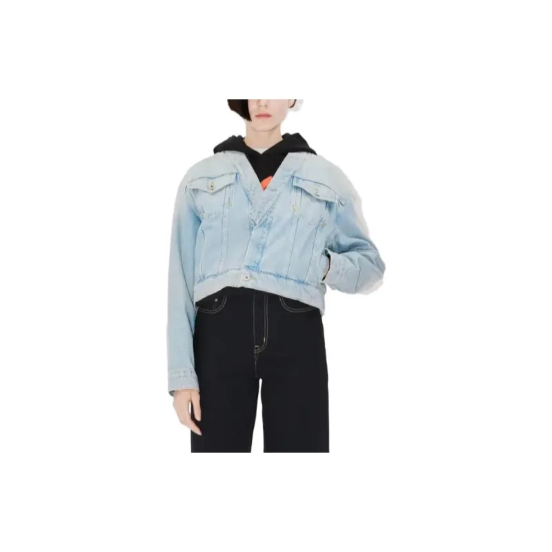 KENZO Faded effect Cropped Denim Jacket-2