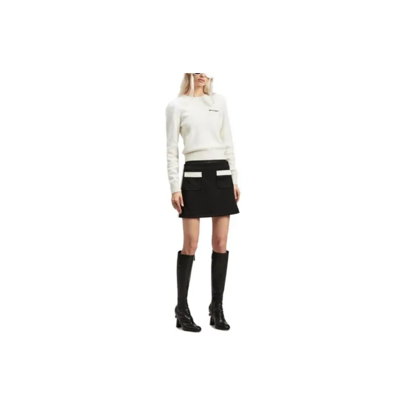 PALM ANGELS Classic Logo Sweater White-1