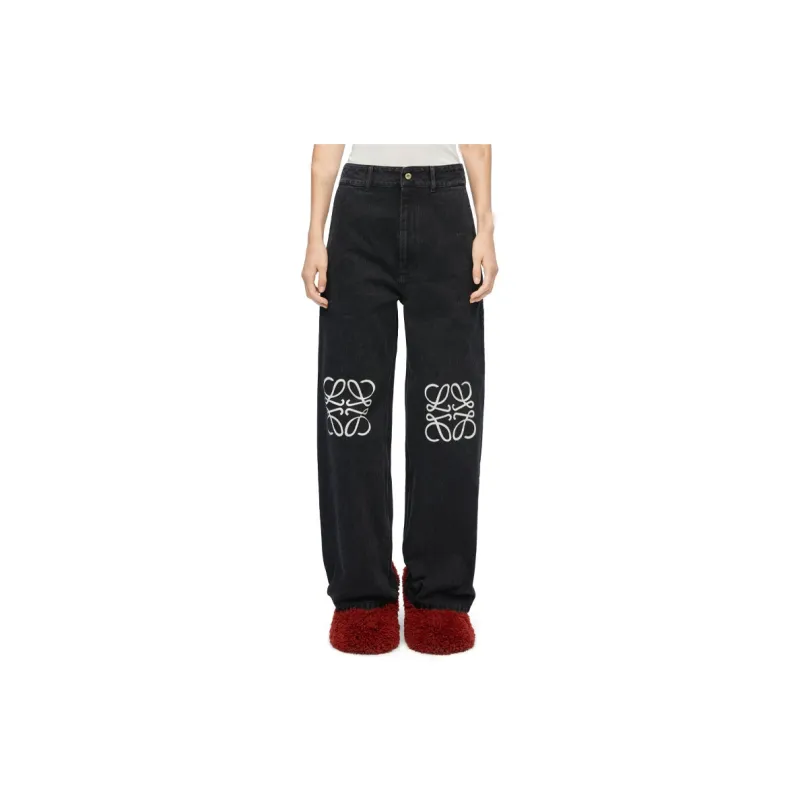 LOEWE Anagram Baggy Jeans 'Black'-2