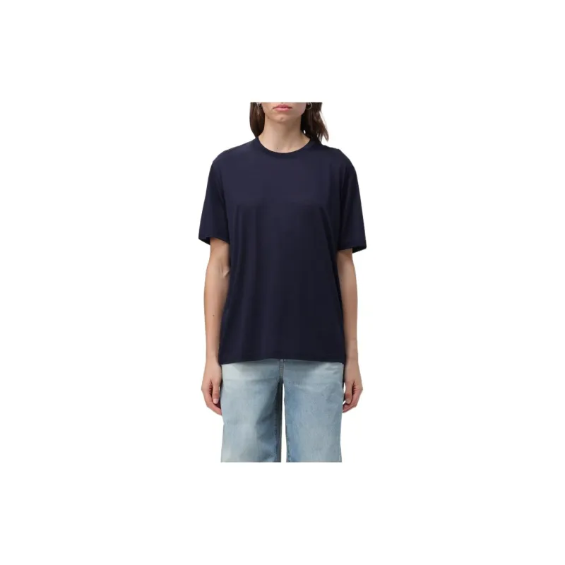 SAINT LAURENT Logo Embroidered Crewneck T-Shirt-5
