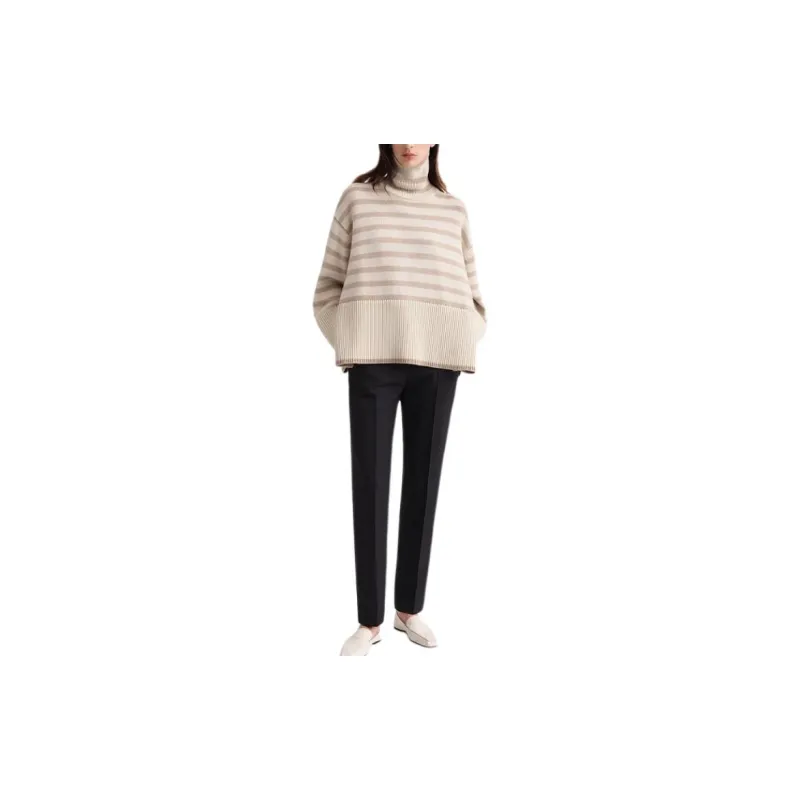 TOTEME Horizontal stripe Turtleneck Jumper-1