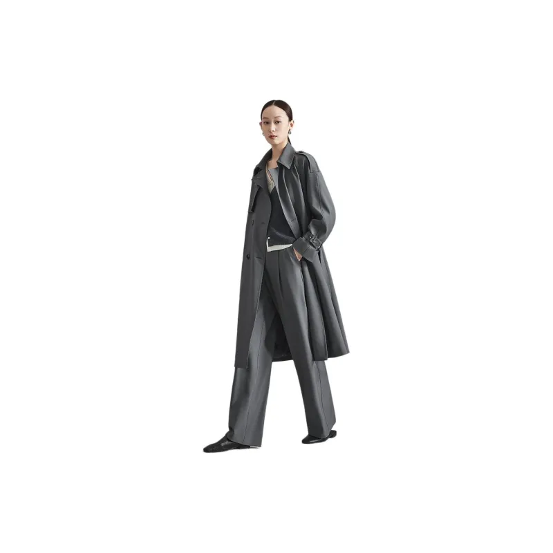 NAWEI Trench Coat Women's Dark Gray-1