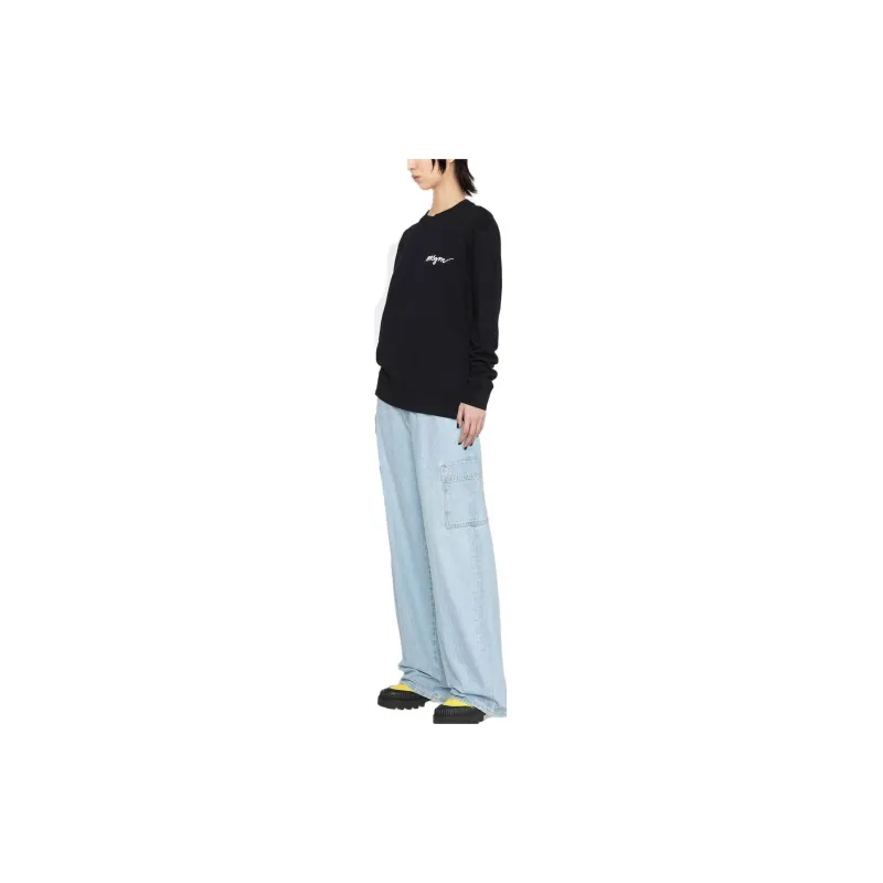 MSGM Logo Embroidered Crewneck Sweatshirt-2