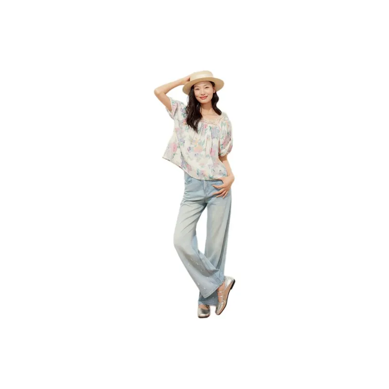 Fragment Shirt Women's Blue White-1