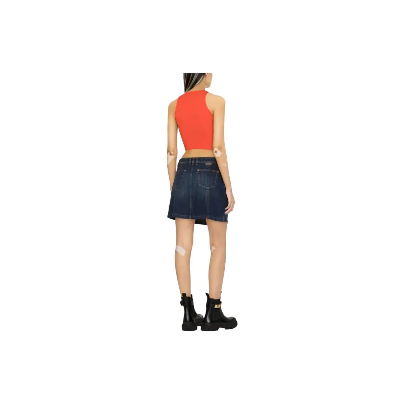 BALMAIN Pleated Denim Skirt-2
