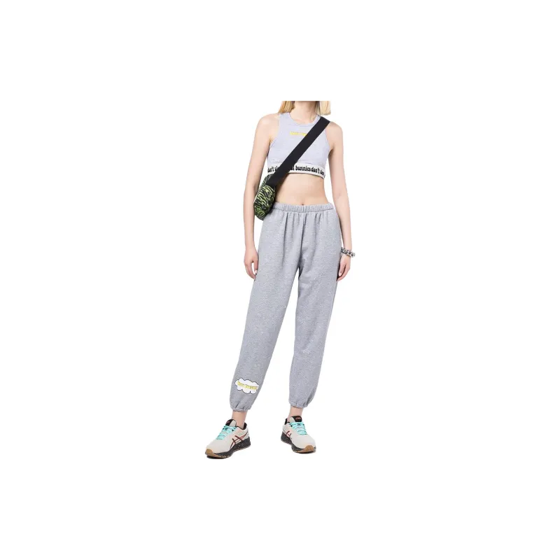 NATASHA ZINKO Distressed Slogan-print Track Pants-1