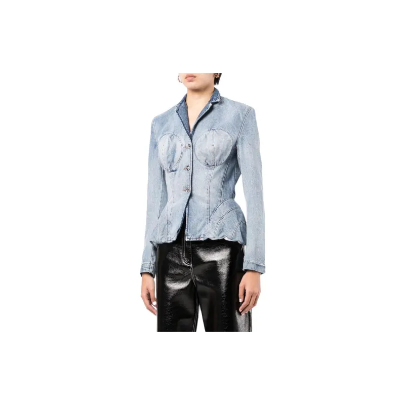 NATASHA ZINKO Sculpted Denim Jacket-3