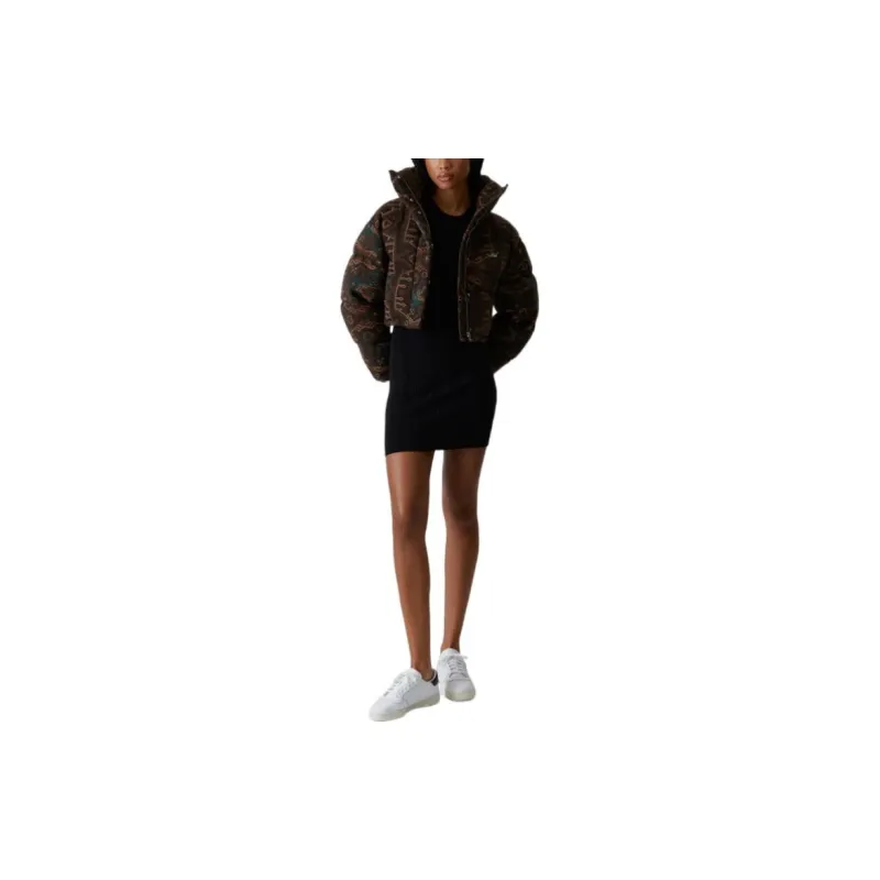 KITH Women's Shae Jacquard Cropped Puffer Jacket 'Incognito'-2