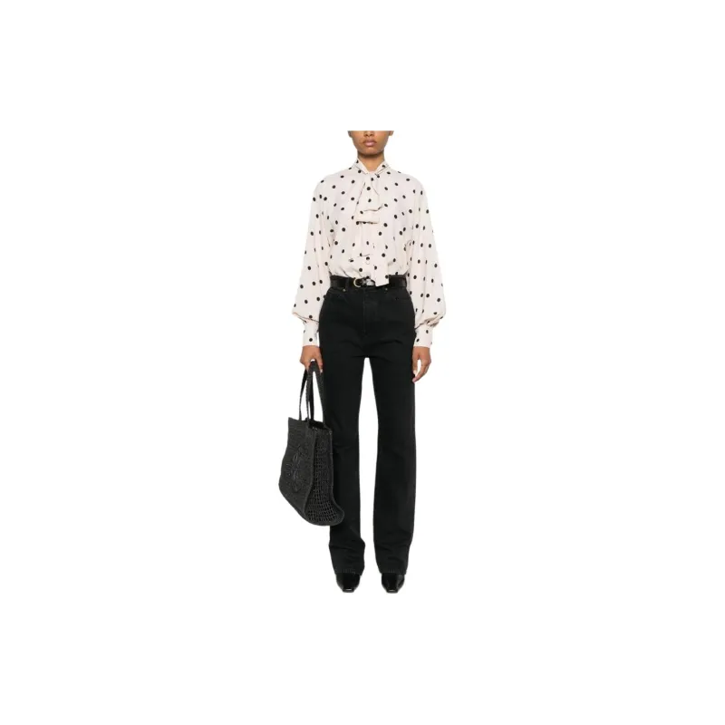 Zimmermann Polka Dot Printed Bow-Detailed Blouse-1