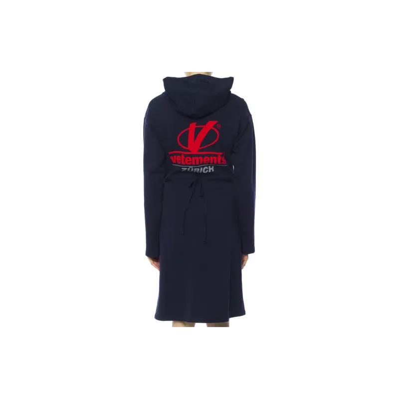 Vetements Long Sleeved Dresses Women's Marine Blue-3